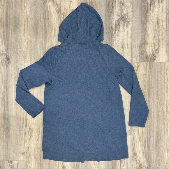 Pure J Jill Hooded Cardigan Sweater Tunic Blue Long Sleeve Pockets Snap Size S - Picture 8 of 8